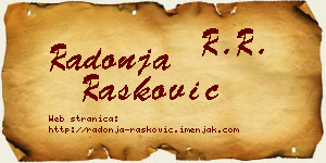 Radonja Rašković vizit kartica